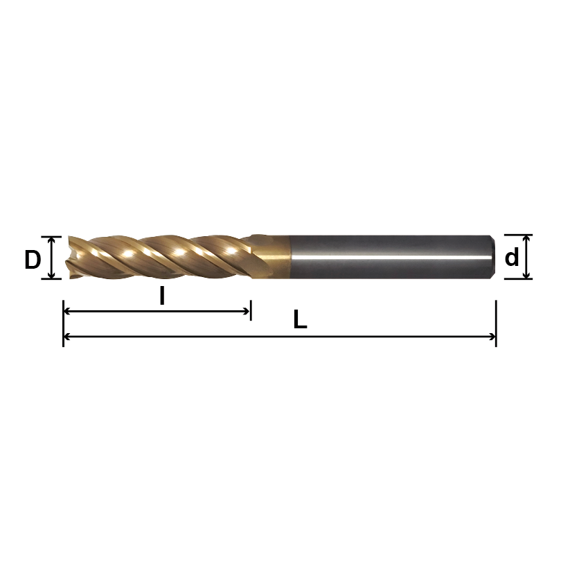LET4 (Long Flute Length End Mill),4 Flutes-LET4 LET4 (Long Flute Length End Mill),4 Flutes-LET4